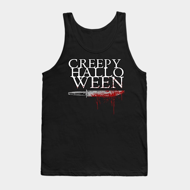 Creepy Halloween Tank Top by akawork280